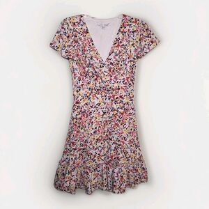 Julia Jordan Floral Dress Women's Size 4 Flutter Sleeve Flounce Fit & Flare